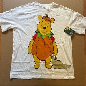 Disney Halloween White T-Shirt with Winnie the Pooh Pumpkin Design